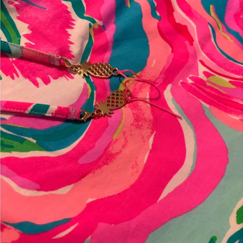 Lilly Pulitzer Pink and Green Floral Dress - Picture 4 of 8